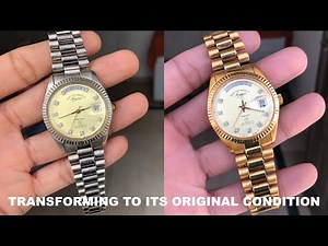 West End Watch Day Date Restoration to its Original Glory - ETA 2836-2 Movement