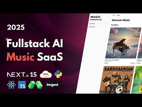Build an AI Music Generation SaaS: Python, Next.js, AWS, Polar, Tailwind, TS, Modal, Inngest (2025)
