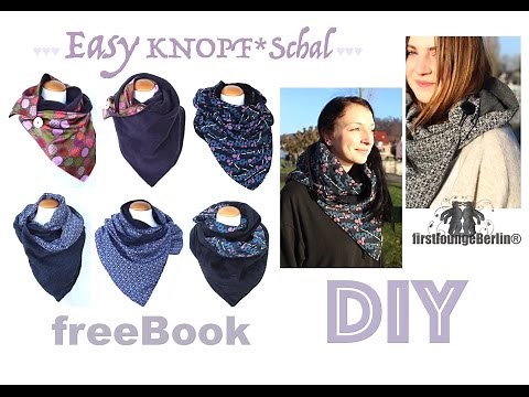 Easy KNOPF*Schal freEBOOK Nähanleitung DIY firstloungeberlin