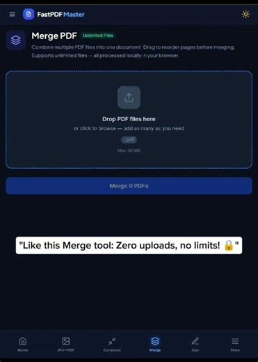 Stop Uploading Your PDFs! ❌ (How to Merge Files Safely) #shorts