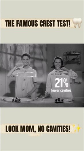 Did You Pass the Crest Test? 🦷 1965 Vintage Toothpaste Ad (Girls) #Shorts #1960s
