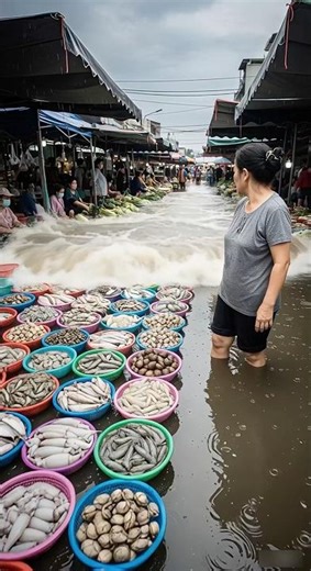 Massive Flood Swallows Asian Seafood Market 😭