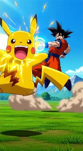 Goku Vs Pikachu: Goku Blocks Pikachu's Massive Thunderbolt!