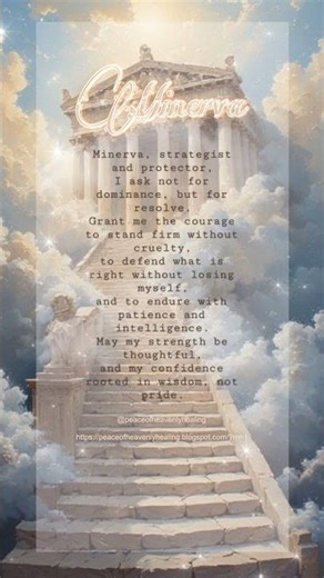Prayer To The Goddess Minerva 🤍 (for strength and inner courage)