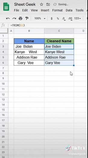 Efficient Ways to Clean Names with Extra Spaces in Google Sheets