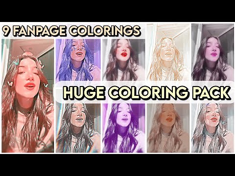9 DIFFERENT COLORING TUTORIALS FOR FANPAGES | HUGE COLORING PACK FOR ANDROID 🐚🌈 | Astha Aesthetics 🍰