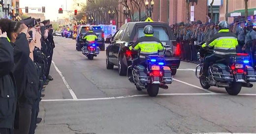 Fallen Mass. State Police trooper honored with solemn procession