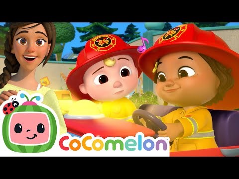 Wheels on the Fire Truck - Sharing Toys Fun | Nina's Familia | CoComelon Nursery Rhymes & Kids Songs