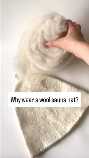 Undyed Wool Sauna Hat for Recovery and Longevity