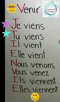 Verbe venir en francais. #french #education #learn