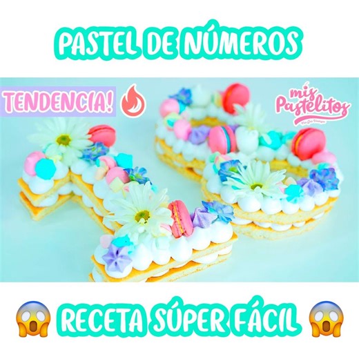 734K views · 32K reactions | PASTEL EN TENDENCIA DE NÚMEROS  | Mis Pastelitos | Facebook
