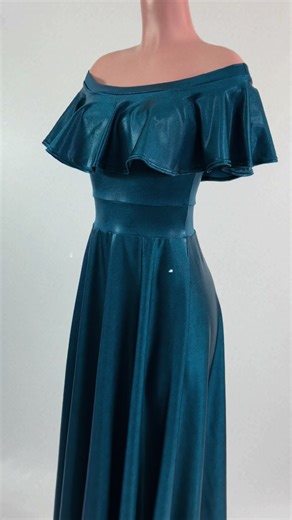 We put together some thing a little bit different… The Mary gown combines our off shoulder ruffled bodice with the Mylissa style hem line. Soft and flowing, so demure. We can create this style from any of our fabrics. #demure #coquetryclothing #madetoorder #formaldress #promdress