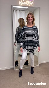 This Black N Grey Walk My Way Fleece Tunic Top is perfect for the coming season. Made from soft fleece fabric in a relaxed fit with an Asymmetrical hem and long drop shoulders. Wear over leggings, jeans or under your favourite pants for a day at the out and about. Sz 12 to 22 available at I❤️Tunics | I Love Tunics.com - Number One Tunics Destination