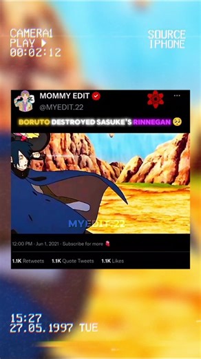 Boruto destroy Sasuke rinnegan 🥺 || Naruto Shippuden || #anime #animeshorts #naruto #manga