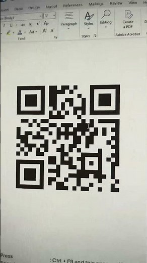 Creating QR code using MS Word tutorial #qrcode #qrcodegenerator #qrcodescanner