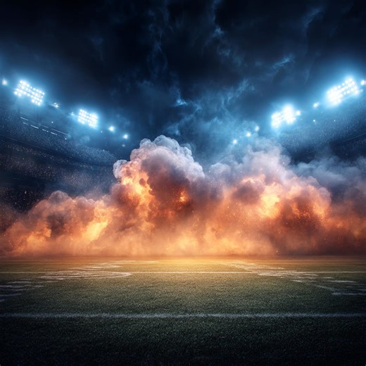 Sports Digital Backdrop, Arena Stadium Fire Smokey Fog Background Template for Football, Soccer, Baseball, Softball, Track, Foggy, Cheer - Etsy