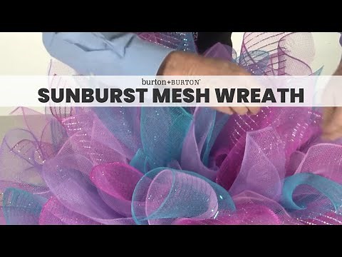 How to Make a Sunburst Mesh Wreath