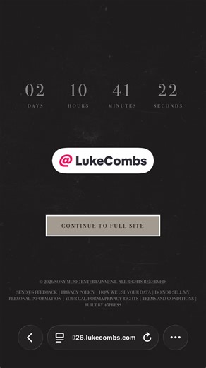 @Luke Combs count down clock is ticking…. What could it be waiting to surprise us with on Wednesday Jan 7? No explantion of why… ⏳ #LukeCombs #countdown #countrymusic