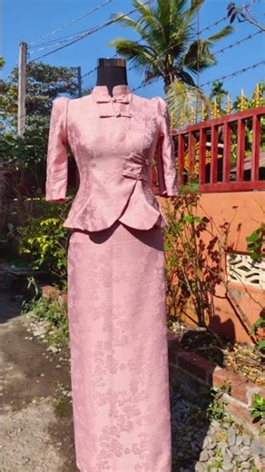 #fashion ပိုလာရိပ် ချုပ်ပုံ #clothingstyles ခါးထောင်ရင်ဖုံး