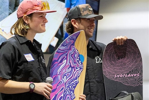 'To see it in a store is so cool!': SnoPlanks, OSU-Cascades' new student-led snowboard company, releases first products