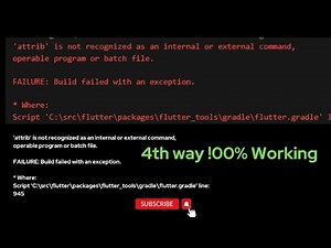 Fixing 'attrib' Command Error & Flutter Build Failure | 4 Effective Solutions