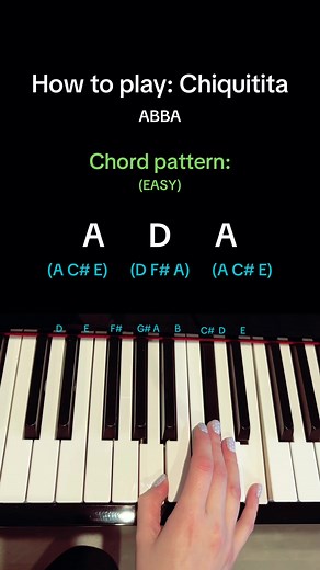 Cómo tocar Chiquitita de ABBA: Patrón de acordes fácil