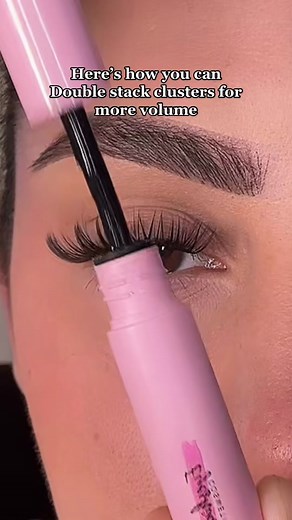 Double Stacking Lash Clusters for Volume: Tutorial