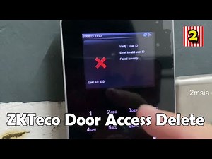 ZKteco F22 Door Access Fingerprint System How to Delete User Name Fingerprint