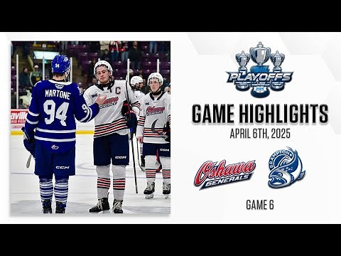OHL Highlights: Oshawa Generals @ Brampton Steelheads Apr. 6, 2025