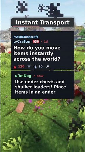 How do you move items instantly across the world? #minecrafttricks