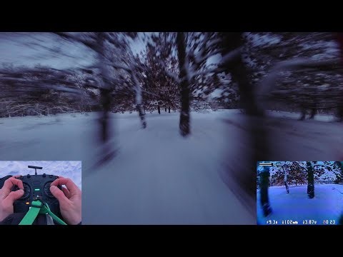 It snowed, so I flew FPV Freestyle