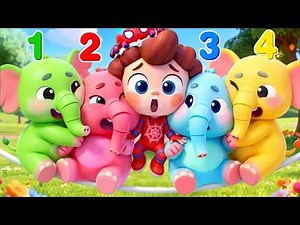 One Elephant Went Out To Play | Learn Numbers | Superhero Song | Nursery Rhyme & Kids Song | BabyBus