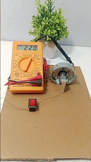 Energy Generator Using Synchronous Motor//Multimeter Testing Ac Voltage/#ytshorts#shorts#experiment