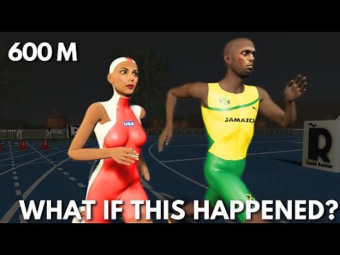 USAIN BOLT vs FASTEST WOMAN IN HISTORY 600M Speed Comparison