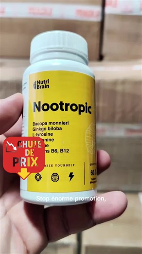 Stop énorme promotion, tu ne trouveras jamais nootropic nutri brain à ce prix ailleurs, Aide à soutenir la concentration au quotidien, Formule avec bacopa monnieri et ginkgo biloba, Avec vitamines b six et b douze, Idéal pour rester focus toute la journée, Format pratique avec soixante capsules, ... Complément alimentaire nootropic nutri brain avec bacopa monnieri ginkgo biloba vitamines b six et b douze conçu pour accompagner la concentration et la routine quotidienne, format soixante capsules 