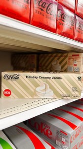 NEW! Holiday Creamy Vanilla Coke spotted at Target! If you’ve tried it, let me know what it tastes like 👀 any of you want to check availability in your area, comment COKE below 👇🏼 | All Things Target