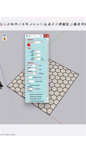 HOW TO CREATE AHOXAGON TILE IN SKETCHUP IN ONE CLICK SLETCHUP TILE PLUGIN SKETCHUP TUTORIAL SKETCHUP TIPS #3d #elevation #Construction #BuildingStructures #InteriorDesign #ai #building #3dvisualizer #fblifestyle #buidling #SKETCHUP #furnituredesign #civilengineer #architecturaldesign #buildings #architect #sketchup3d #plugins #architecture #parametric #staircase #kitchenstyle #structure #homedesign #render #house | Vray sketchup guru