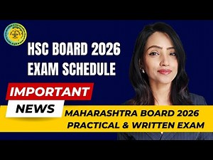 Maharashtra Board HSC EXAM SCHEDULE 2026 | IMPORTANT DATES