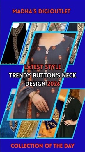 Buttons Neck Design Sewing Tutorial | Easy for Beginners