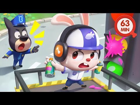 Pipi Rabbit’s Graffiti Pranks | Good Behavior | Police Cartoon | Sheriff Labrador
