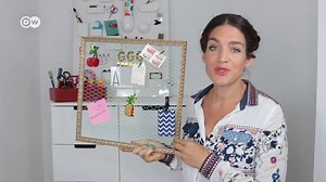 1.7K views · 58 reactions |  DIY expert Franziska Kouidis demonstrates how to create a cool organizer using a wooden picture frame and chicken wire. | DW Euromaxx | Facebook