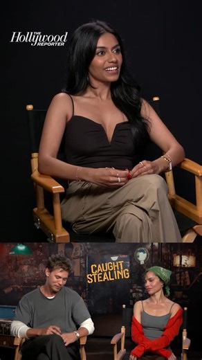 34K views · 525 reactions | #AustinButler and #ZoeKravitz chat about their bartending skills while preparing for their new movie #CaughtStealing. | The Hollywood Reporter | Facebook