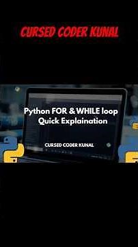 Python Loops Explained in 2mins | For Loop & While Loop | Hindi Short