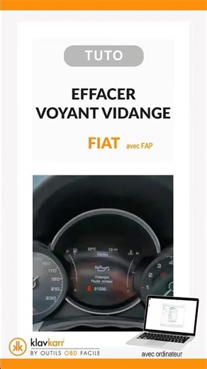 [TUTORIAL] Clear oil change light with computer - FIAT (with DPF) #shorts