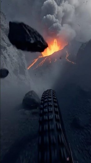 Death-Defying Bike Ride on a Volcano Cliff! 😱