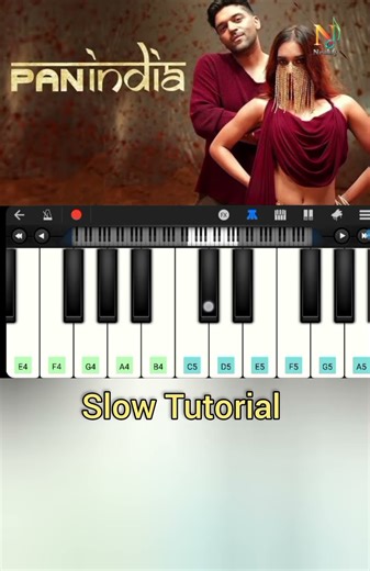 Pan India - Guru Randhawa | Piano Tutorial in Walk Band 🎹 | Easy Piano Notes for Beginners #shorts