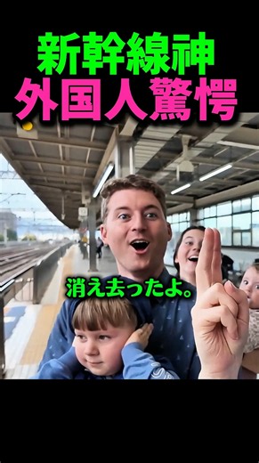 「飛行機より快適！」日本の新幹線の異次元スピードに外国人家族が大絶叫！#新幹線 #外国人反応 #日本の技術 #海外の反応 #日本称賛