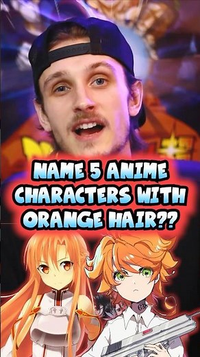 🔥 SPICY HAIR?? Name 5 Anime Characters With Orange Hair 💯 #anime #shorts #sao #animeworld