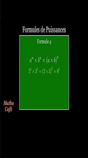 Les Formules de Puissances : Exemples et Explications Simples | Maths Café #animation #maths
