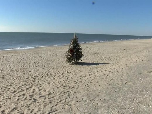 Oak Island Christmas tree on the beach becomes community tradition